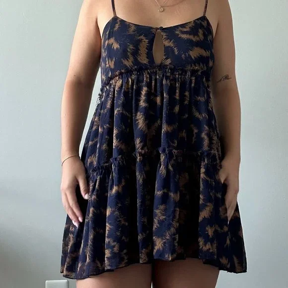 URBAN OUTFITTERS Rory printed chiffon mini dress
